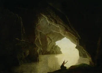 Salernuminlahdella sijaitseva luola, jossa on Roomasta karkotettu Julia, os. 1780 (pari 72365)
